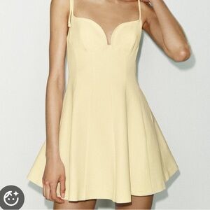 ZARA Light Yellow Mini Dress